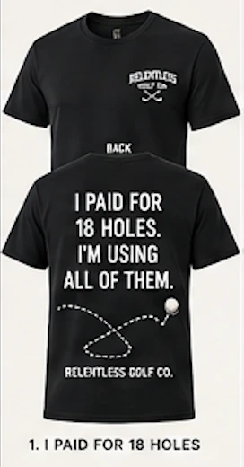 Relentless Golf T-shirt option 1