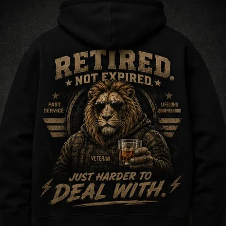 Retired. Not Expired. — Hoodies option 1