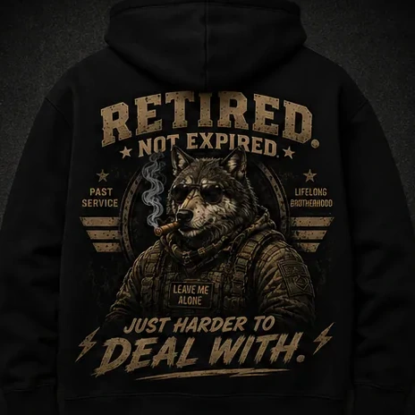 Retired. Not Expired. — Hoodies option 3