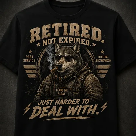 Retired. Not Expired. — T-Shirts option 3