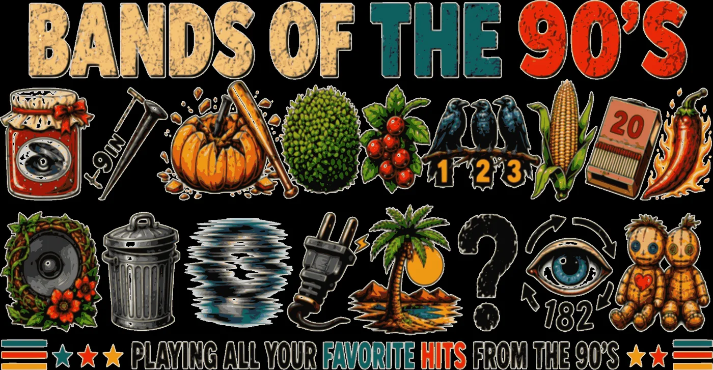 Bands of the 90s graphic
